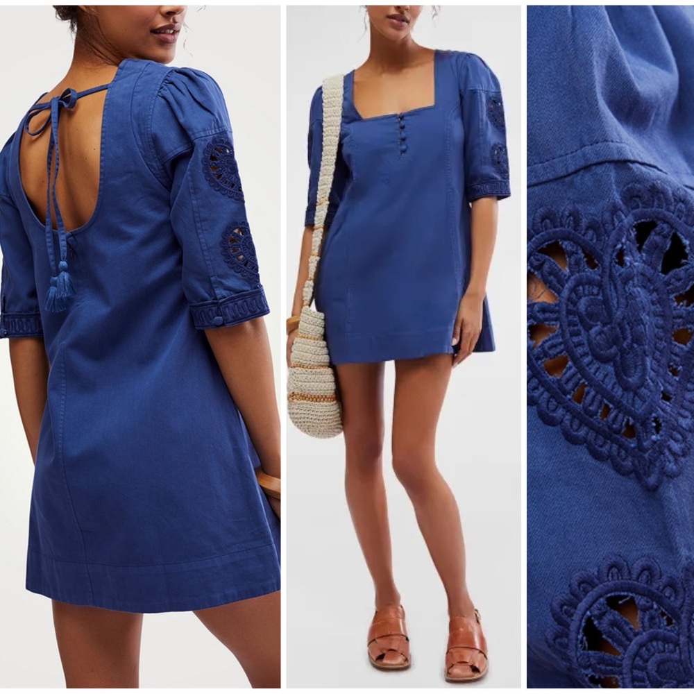 𝓯𝓹 Free People ~ Bali-Hazel Hearts Mini Dress